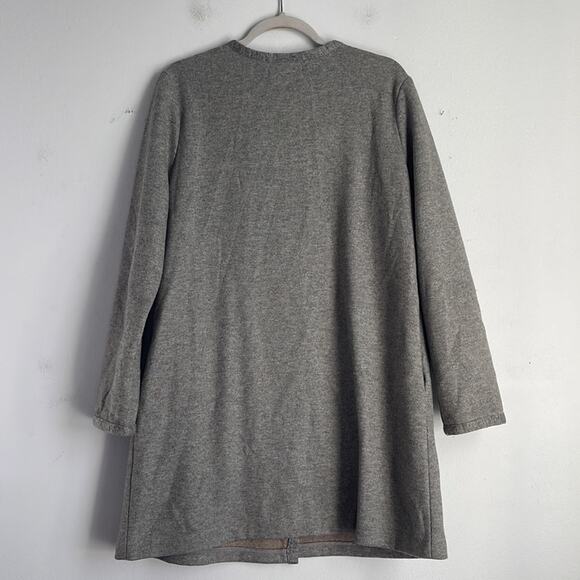 Tahari wool blend crossover front longline fine knit cardigan coat sz M - Picture 8 of 8